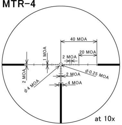 March 1-10x24 illuminated MTR-4 Reticle # D10V24TI