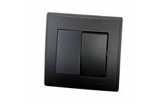 LESYA 705 4242 101 Выключатель двойн. черн. бархат матовый вставкой (10шт)120шт