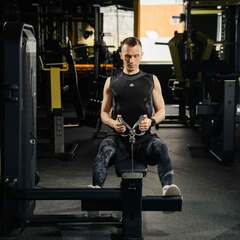 E-7033 Гребная тяга. Горизонтальный блок (Long Pull). Стек 135 кг