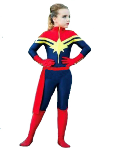 Капитан Марвел костюм для девочек и девушек
