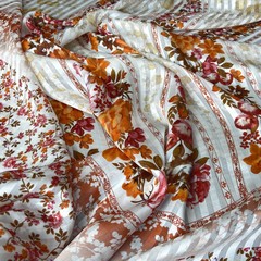 Ткань шифон шелковый купон с цветами Etro 1120