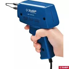 ЗУБР 150 Вт, в наборе: нагрев 6 сек., канифоль, припой, 2 сменных жала, импульсный паяльник, Профессионал (55412-H4)