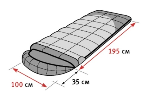 Картинка спальник Alexika SIBERIA Wide Plus серый  - 9