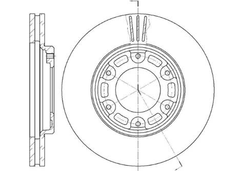 Диск тормозной вентилируемый G-brake  GR-02518