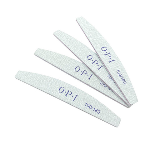 Пилка OPI 100/180 полумесяц ,основа пластик,1.5 мм,высококачественное покрытие