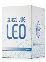 Кувшин для воды стеклянный с крышкой фильтром 2000 мл Leo Glaffe