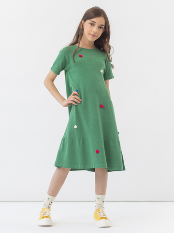 Платье зелёное  для девочки арт. AT473-1