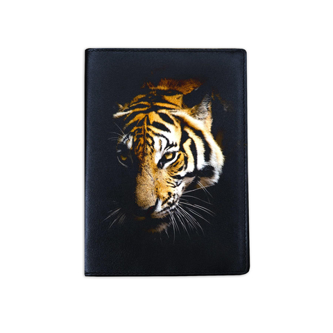 Ежедневник с обработанными краями "Взгляд тигра", черный