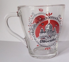 Кружка стекло 250 мл. Грация. Виды Москвы с Красным