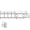Hansgrohe RainSelect 15381340 Термостатический смеситель для ванны для 3 потреб. (чёрный хром шлифованный)