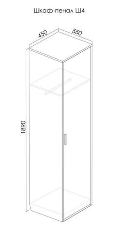 ПОРТЕ-МУССОН шкаф платяной Ш4