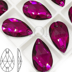 Стразы пришивные Drop Ruby Rose рубиновые купить