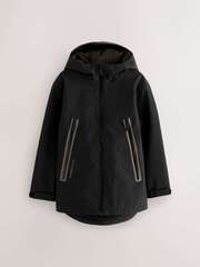 Куртка непромокаемая с флисовой подкладкой и капюшоном для мальчика Next Q51-539, Черный