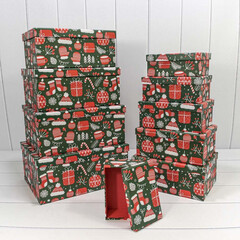 
          Коробка 34 х 26 х 15.3 см Набор 10 шт "Новый год" (Зеленый)