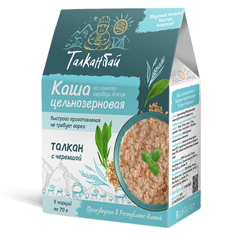 Каша быстрого приготовления Талкан с черемшой, Алтын Бай