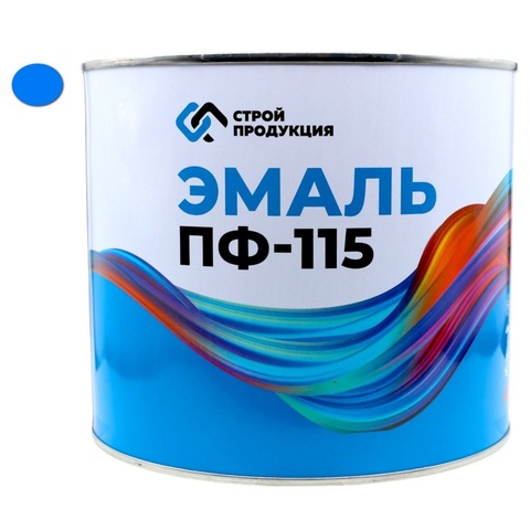 Краска эмаль ПФ-115 ГОЛУБАЯ (банка 2,5 кг, 1.79л.) ГОСТ