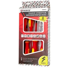 Thorvik SDIS6CP Набор отверток стержневых диэлектрических VDE, 6 предметов 52289