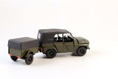 UAZ-469 with trailer khaki Agat Mossar Tantal 1:43