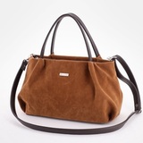 Сумка Саломея 334 эко-замша миндаль