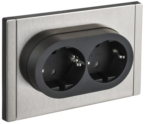 FORTE&PIANO Роз. 2-я с з/к без з/ш б/к 16А FP724M ник. IEK