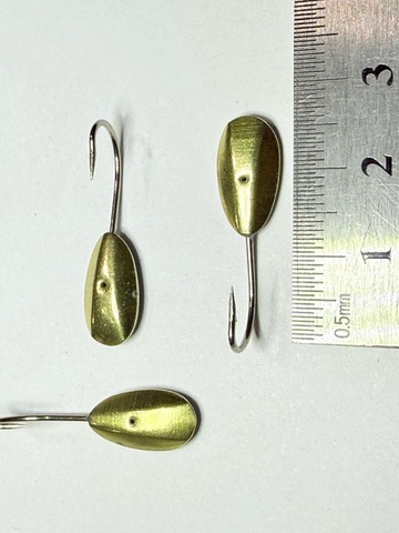 Мормышка Mustad тип 301 цв: латунь (2,1гр. d-7,5х14мм)