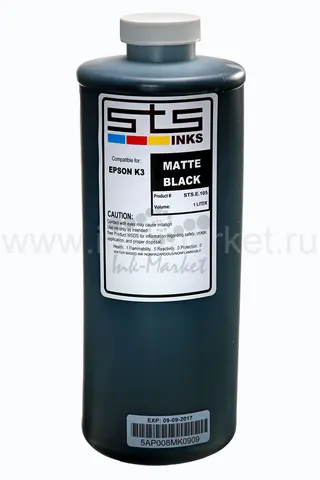 Пигментные чернила STS UltraChrome K3 матовые чёрные (Matte Black) для Epson Stylus Pro 3800, 4800, 4880, 7800, 7880, 9800, 9880, 11880, 4900, 7900, 9900, SureColor SC-P6000, P7000, P8000, P9000, T3000, T5000, T7000, T7200, 1000 мл (C13T636800)