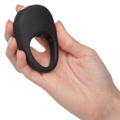 Черное эрекционное виброкольцо Silicone Rechargeable Pleasure Ring - 