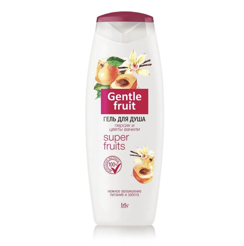 Gentle Fruit Гель для душа Персик и цветы ванили 400мл Iris