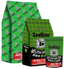 ZooRing Adult Dog Телятина и рис с хондрозащитными агентами для собак 20 кг
