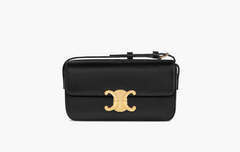 Сумка Celine Claude Shiny Calfskin Leather Shoulder Bag Black