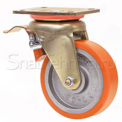 Большегрузная поворотная колесная опора ED01 VBP 200 F (полиуретан)