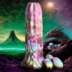 Фантазийный фаллоимитатор Dragon Spawn Ovipositor (18,5*5,8)