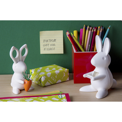 Ножницы+магнит со скрепками bunny, белый