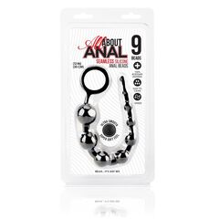 Черные силиконовые анальные бусы Silicone Anal Beads - 30 см. - 