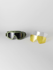 Тактические противоосколочные очки со сменными линзами для стрельбы