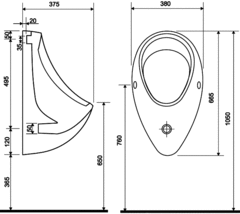 ПИССУАР CERSANIT TAURUS T100