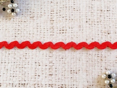 Тесьма "Вьюнок", ш. 4-5 мм, пр-во Россия, красный