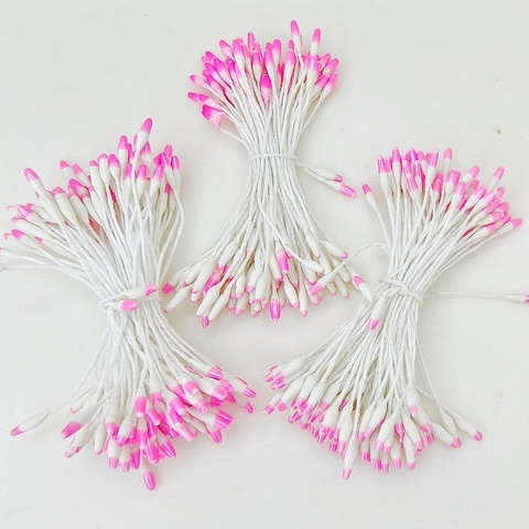Тычинки декоративные для искусственных цветов, цвет белый-розовый, 85шт