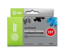 Картридж струйный Cactus CS-PFI107C PFI-107C синий (130мл) для Canon IP iPF670/iPF680/iPF685/iPF770/iPF780/iPF785/