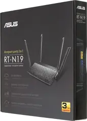 Интернет центр ASUS 3-в-1 роутер RT-N19