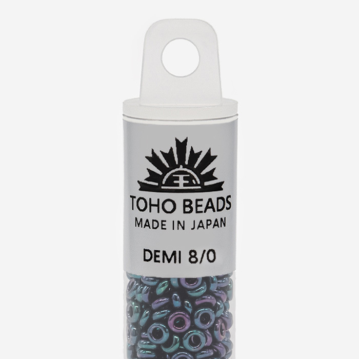 Японский бисер TOHO Demi 8/0 (№505), металлизированный, непрозрачный глянцевый