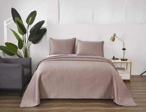 Покрывало 160х220 и наволочка 50х70 Sofi De MarkO Саванна коричневое