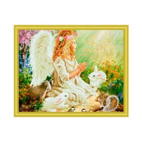 Рыжий Кот/Творчество/Картина из пайеток/20х30 см с подр. Ангел и кролики/sp20019