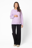 Утепленный свитшот для беременных и кормящих 13421 сирень