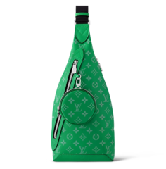 Сумка-слинг Louis Vuitton Duo канва Taigarama Green