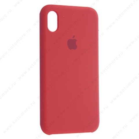 Накладка Silicone Case для Apple iPhone XR красный