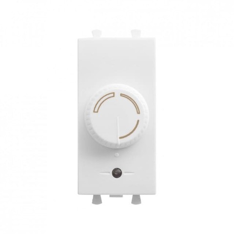 Светорегулятор/диммер поворотно-нажимной - 1 модуль. Цвет Белое облако. DKC серия Avanti. 4400131