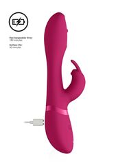 Розовый вибромассажер-кролик Mira - 21,5 см. - 