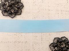 Резинка бельевая (окантовочная) матовая, ш. 2,5 см, голубой