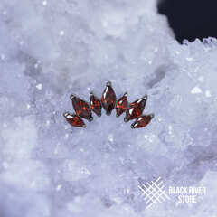 7K Marquise v.2 Dark Garnet CZ